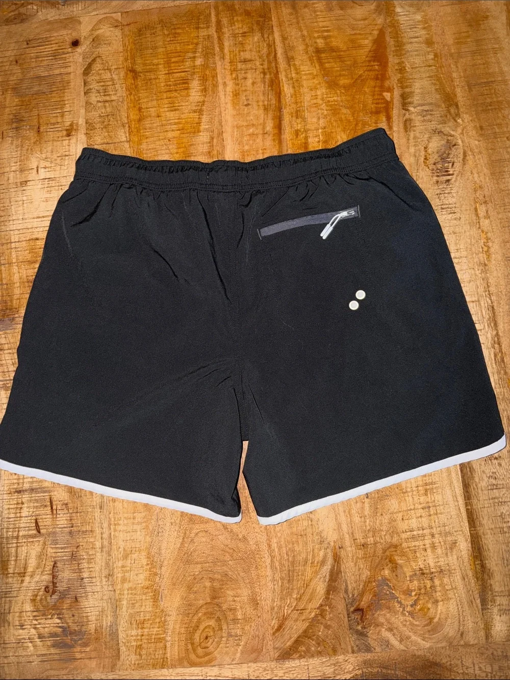 Laguna B Black Athletic Shorts with White Trim - Picture 2 of 4